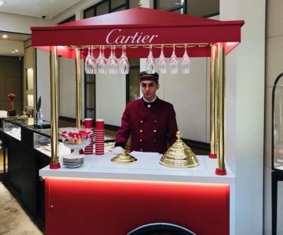 Champagne and mulled wine trolley – CARTIER